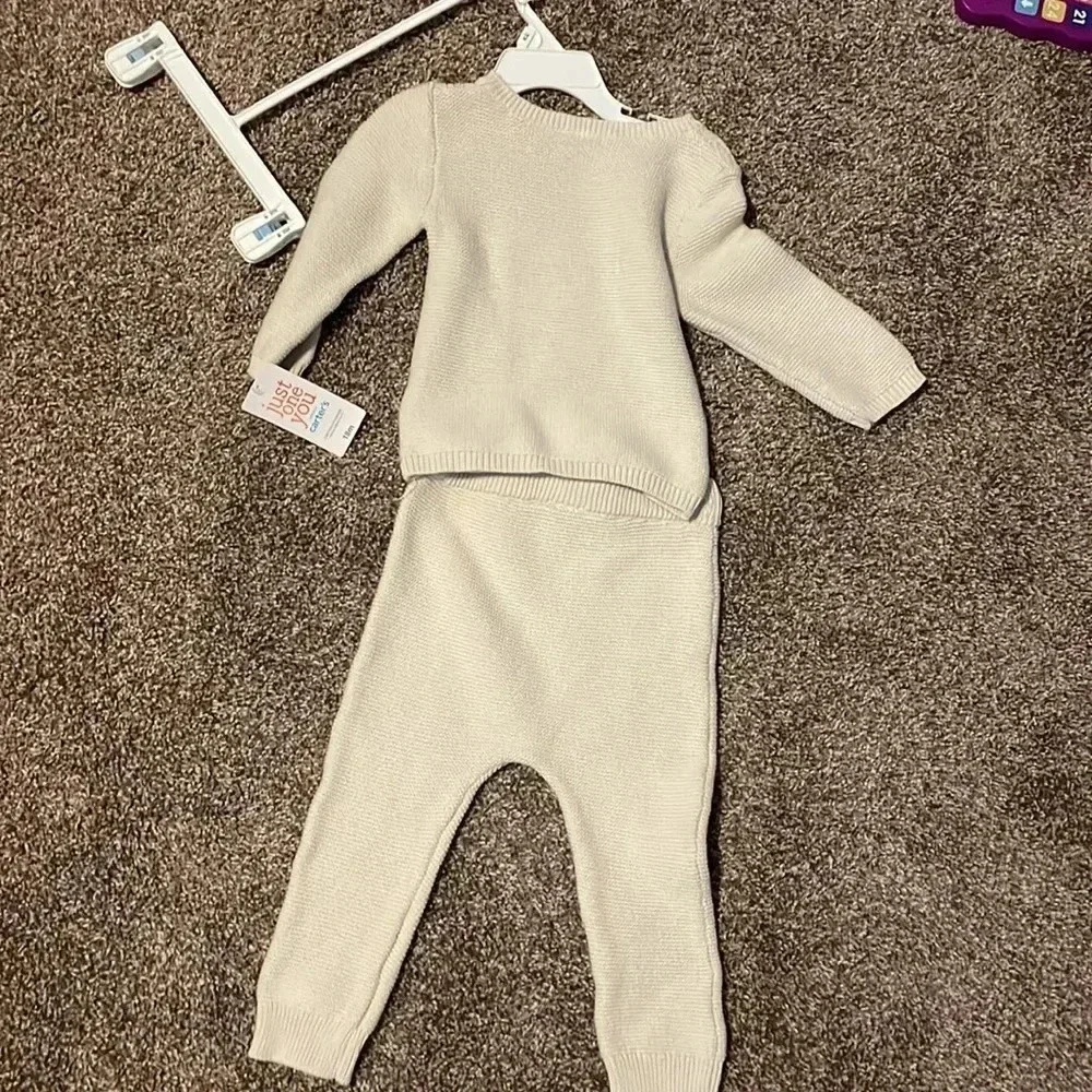 Cream Matching Sweater‎ Set 18mo